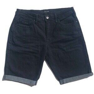 Fried Denim Shorts Mens 34 Black Stretch Casual 5 Pocket Modern YJ2713